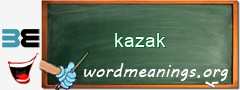 WordMeaning blackboard for kazak